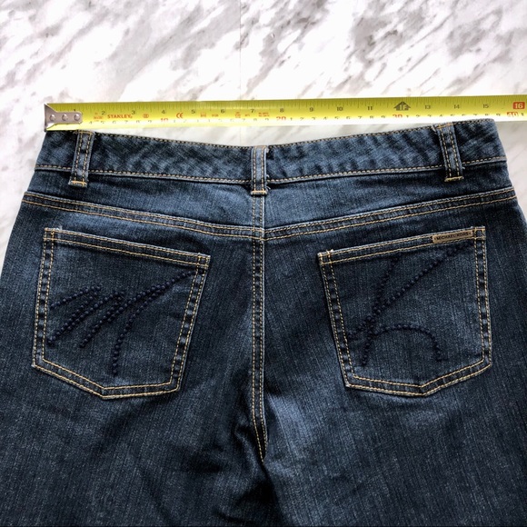Michael Kors Dark Wash Bootcut Jeans Size 8 Petite - Picture 4 of 7